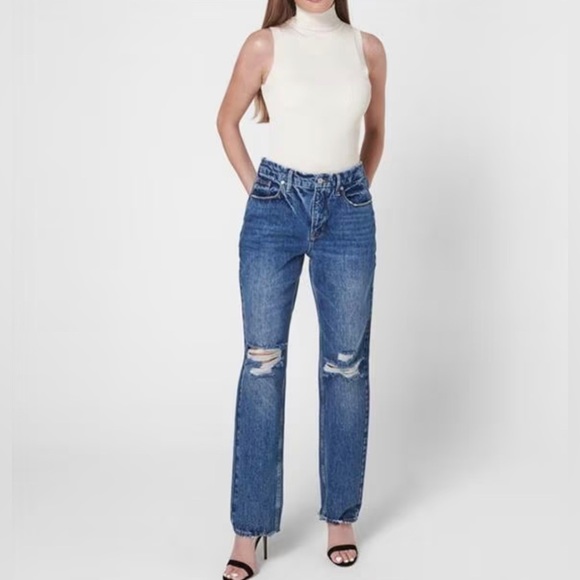 Good American Denim - Good American Good 90s Icon Slim Jeans in Indigo061 NWT SIZE 4/27